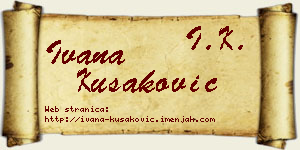 Ivana Kušaković vizit kartica